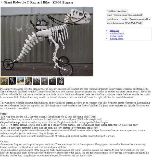 t-rex craigslist